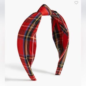 J. Crew Factory Tartan Red and Blue Headband